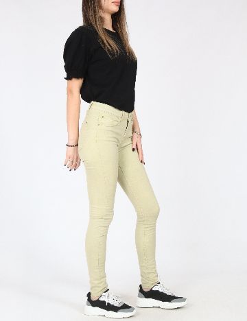 Pantaloni Pull&Bear, verde deschis
