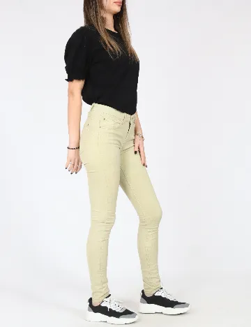 Pantaloni Pull&Bear, verde deschis