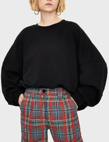 Bluza Oversize Bershka, negru