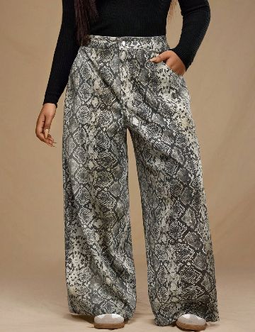 Pantaloni SHEIN CURVE, imprimeu sarpe