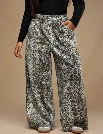 Pantaloni SHEIN CURVE, imprimeu sarpe