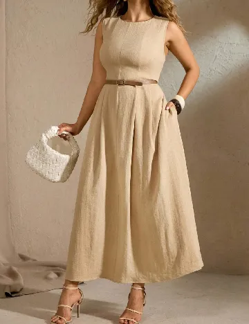 Rochie lunga SHEIN CURVE, crem