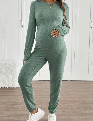 Salopeta SHEIN Maternity, verde