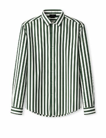 Camasa Zara, verde/alb