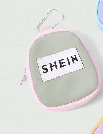 Mini portofel SHEIN, verde/roz