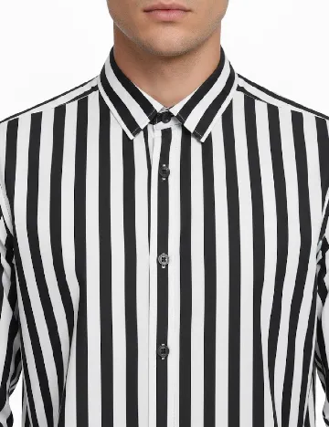 Camasa Zara, alb/negru