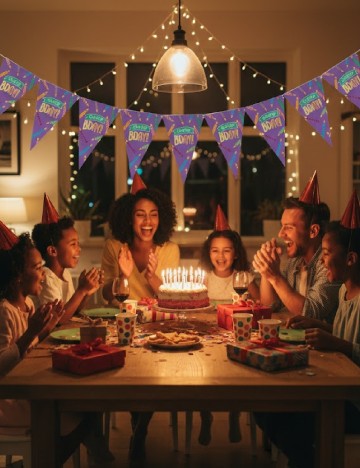 Ghirlanda pentru petrecere DLP Industry, mov