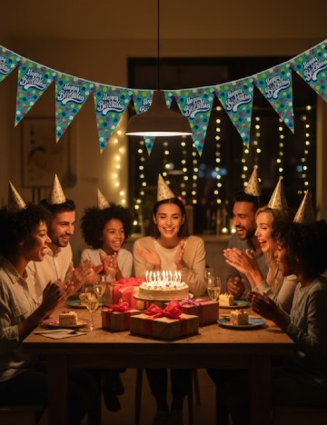 Ghirlanda pentru petrecere DLP Industry, mix culori