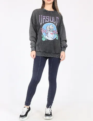 Bluza Oversize Bershka, gri inchis