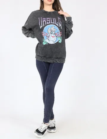 Bluza Oversize Bershka, gri inchis