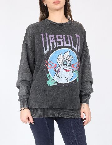 Bluza Oversize Bershka, gri inchis