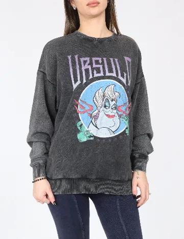 Bluza Oversize Bershka, gri inchis