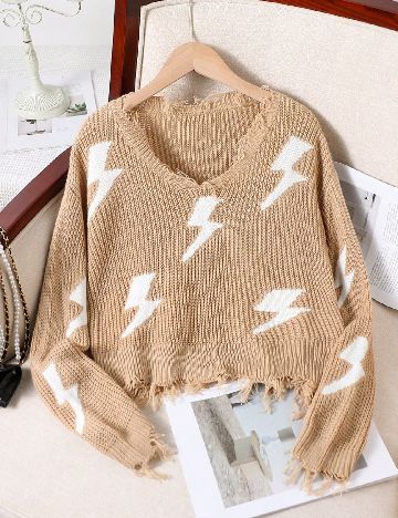 Bluza Shein Kids, maro deschis