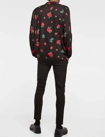 Camasa Zara, negru/rosu