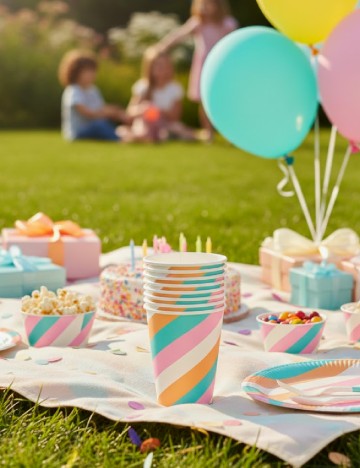 Set pahare 8 bucati DLP Industry, mix culori