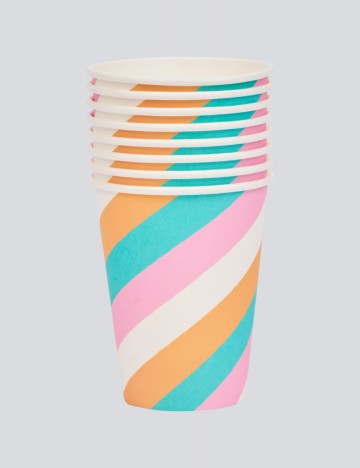 Set pahare 8 bucati DLP Industry, mix culori