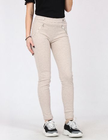Pantaloni Bershka, crem