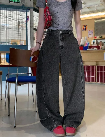 Blugi Dazy, gri inchis