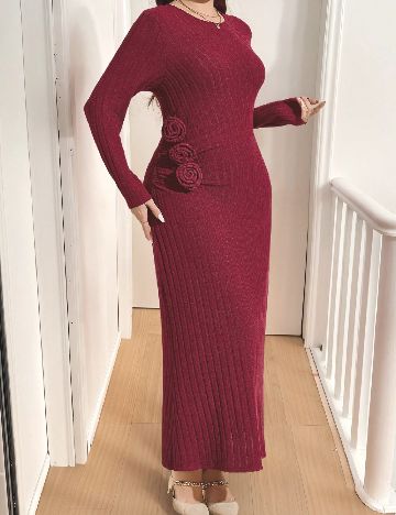 Rochie lunga SHEIN CURVE, rosu