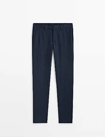 Pantaloni Massimo Dutti, bleumarin