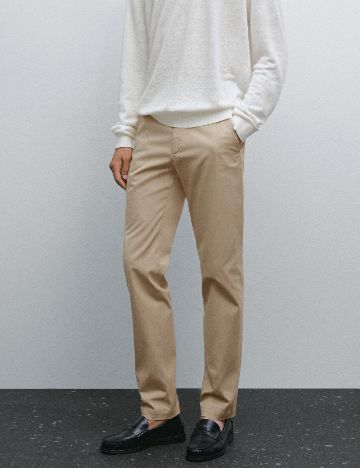 Pantaloni Massimo Dutti, crem