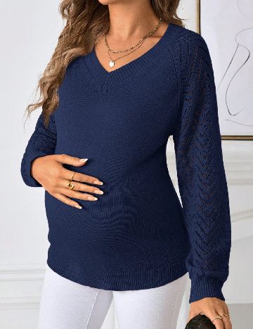 Bluza SHEIN Maternity, bleumarin