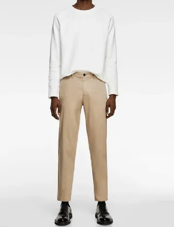 Pantaloni Zara, crem