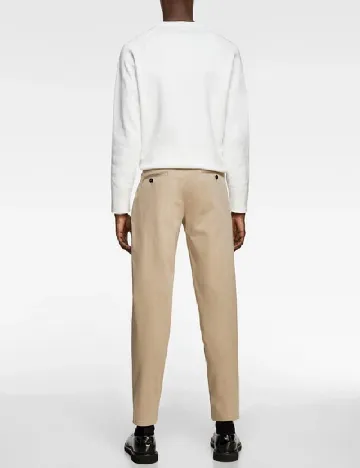 Pantaloni Zara, crem