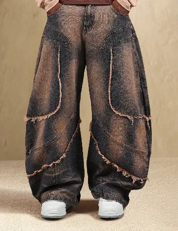 Blugi SUMWON, albastru/roz