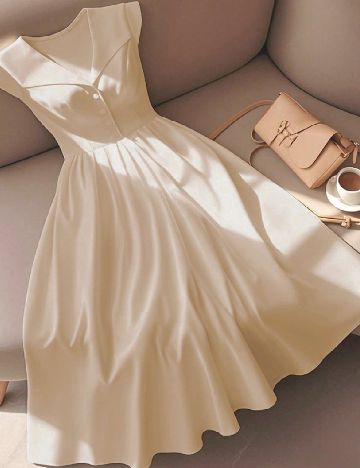 Rochie medie SHEIN, crem