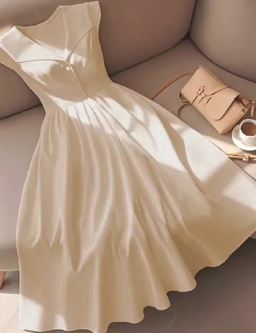 Rochie medie SHEIN, crem