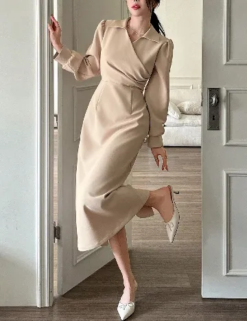 Rochie medie Dazy, bej