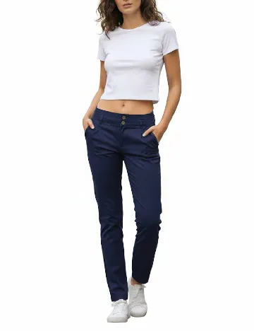 Pantaloni Bershka, albastru