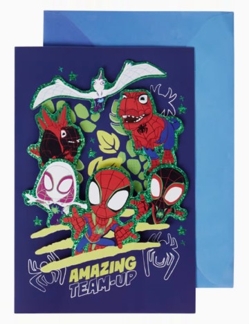 Felicitare 3D Spider-Man W&O Products, mix culori