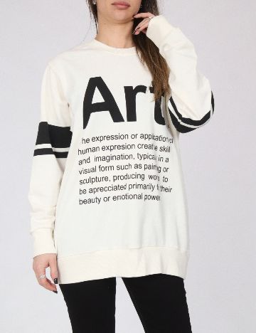 Bluza Oversize Zara, ecru