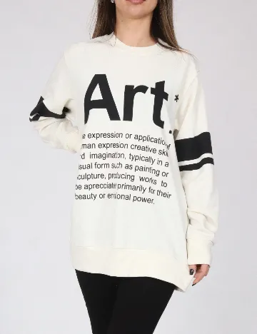 Bluza Oversize Zara, ecru