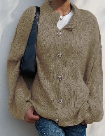 Cardigan SHEIN, kaki