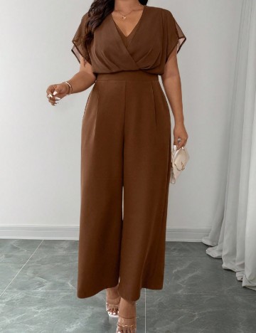 Salopeta SHEIN CURVE, maro