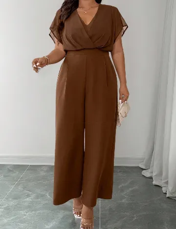 Salopeta SHEIN CURVE, maro