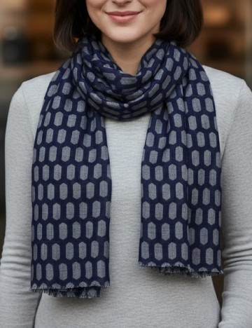 Esarfa Massimo Dutti, bleumarin