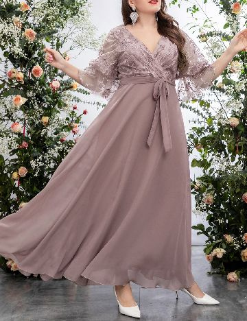 Rochie lunga SHEIN CURVE, roz