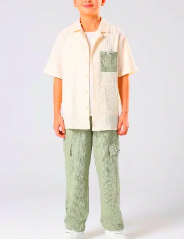 Compleu SUMWON, ecru/verde