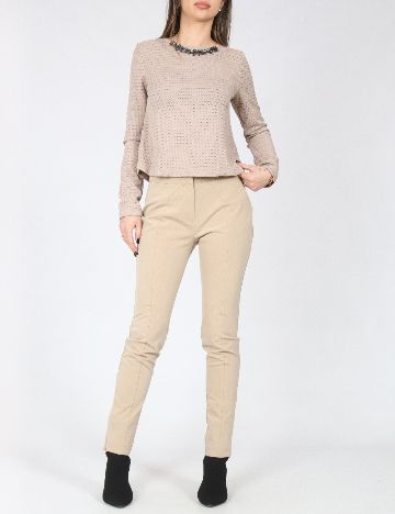 Pantaloni Uterqüe, crem