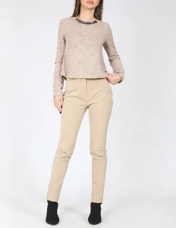 Pantaloni Uterqüe, crem