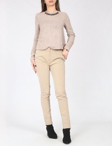 Pantaloni Uterqüe, crem