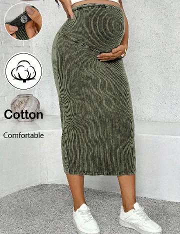 Fusta SHEIN Maternity, verde