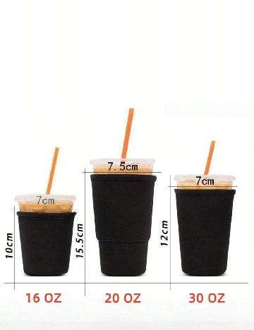 Set huse pentru pahare 3 bucati SHEIN, negru