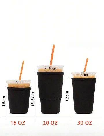 Set huse pentru pahare 3 bucati SHEIN, negru