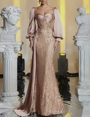 Rochie lunga SHEIN, maro