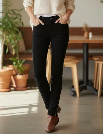 Pantaloni Pull&Bear, negru